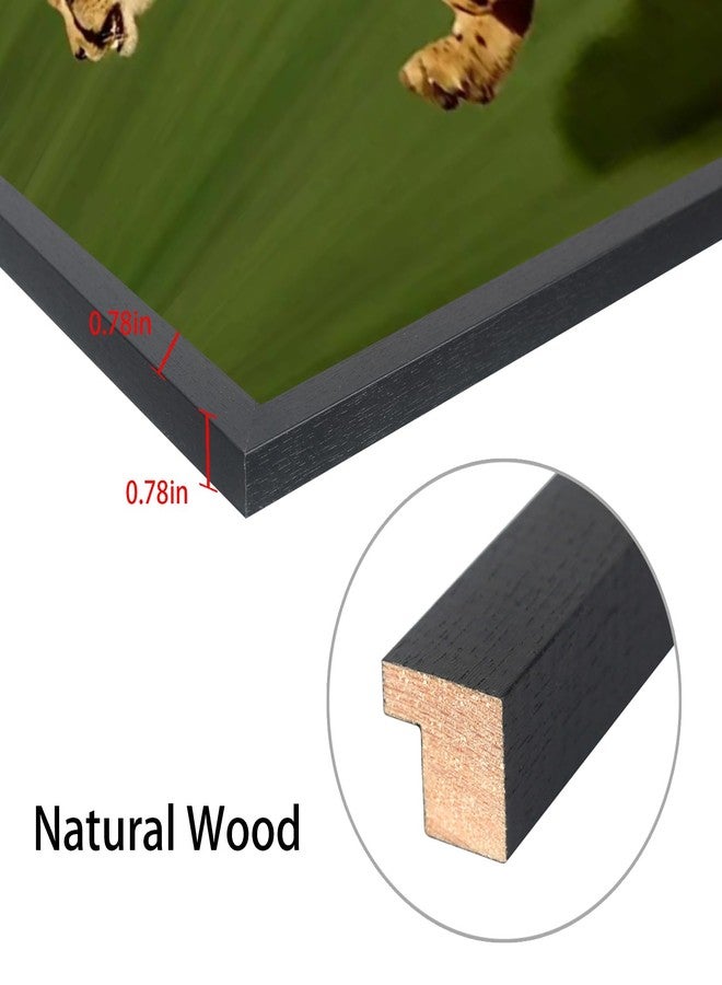 Mxtallup 9x24 Picture Frame Solid Wood 9x24 Poster Frame for Wall Photo Frames Family Black (T22B924) - Image 5